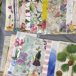 Colorful Decorative Paper Napkins Decoupage, crafting art, coffee, tea, dessert